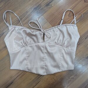 Kirious Beige Smocked Top